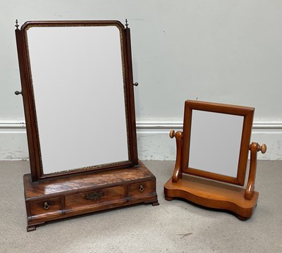Lot 119 - A George III mahogany dressing table mirror,...