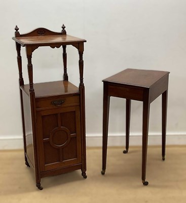 Lot 671 - A 19th century mahogany coal cabinet on...