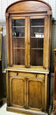 Lot 652 - A 19th century mahogany glazed bookcase on...