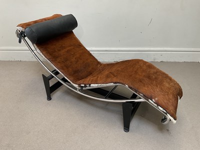 Lot 7 - AFTER LE CORBUSIER; an LC4 lounge chair,...
