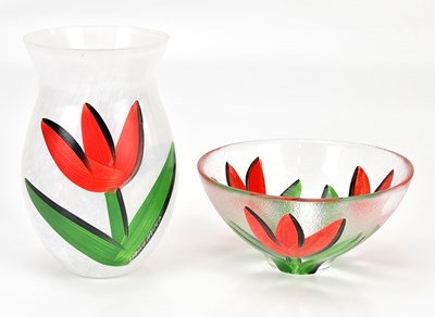 Lot 1253 - KOSTA BODA; a contemporary glass vase,...