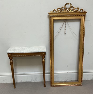 Lot 19 - A 19th century style gilt pier glass frame...