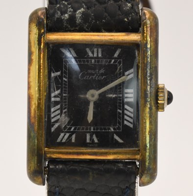 Lot 1814 - MUST DE CARTIER; a vintage lady's 925 silver...