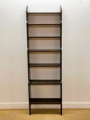 Lot 628 - A stained pine set of  waterfall open book...