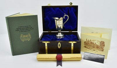 Lot 1200 - An Elizabeth II hallmarked silver Plymouth jug,...