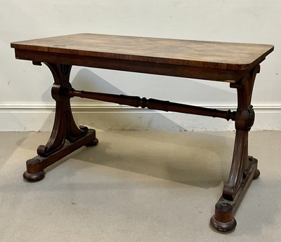 Lot 96 - A mid to late 19th century rosewood stretcher...