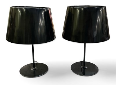 Lot 170 - HEAL'S; a pair of modern contemporary ebonised...