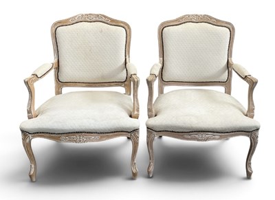 Lot 31 - A pair of reproduction French Louis XV style...