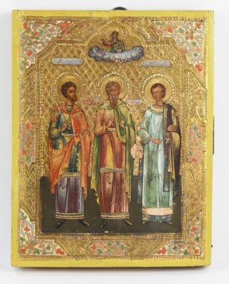 Lot 406 - A late 19th/early 20th century Russian painted...