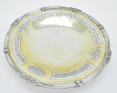 Lot 1131 - A French hallmarked silver shallow dish, with...