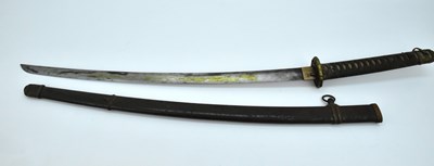 Lot 512 - A WWII Japanese Army officer's sword katana,...
