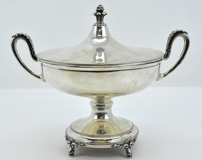 Lot 1114 - A Continental silver Swedish Empire style soup...