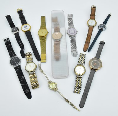 Lot 1858 - A collection of wristwatches including Swatch,...