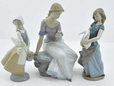 Lot 783 - NAO; three high gloss Spanish figures...