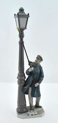 Lot 787 - LLADRÓ; a high gloss porcelain lamp lighter...