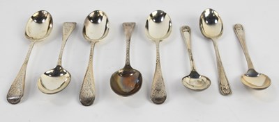 Lot 1176 - A set of five Victorian hallmarked silver...