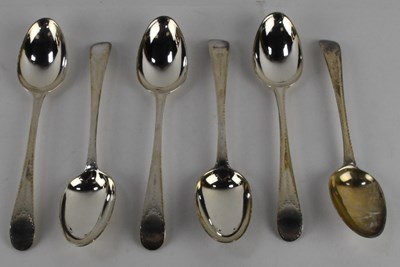 Lot 1119 - A set of six 19th century hallmarked silver...