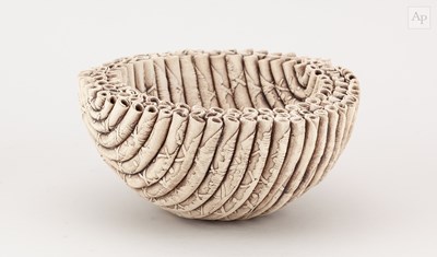 Lot 367 - LISA ELLUL; a small earthenware cone bowl,...