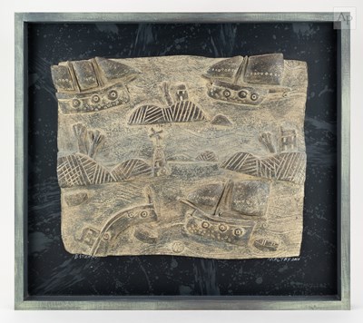 Lot 327 - JOHN MALTBY (1936-2020); 'Estuary', a large...