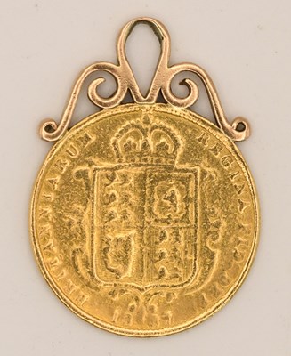 Lot 1662 - A Victoria half sovereign, 1887, shield back,...