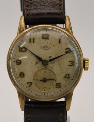 Lot 1806 - SMITHS; a gentleman's 9ct gold wristwatch,...
