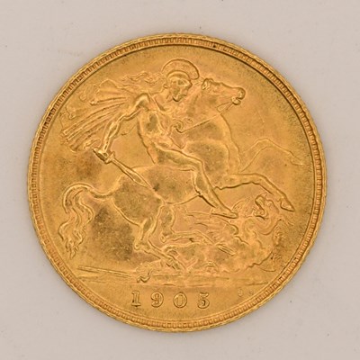 Lot 1663 - An Edward VII half sovereign, 1905.