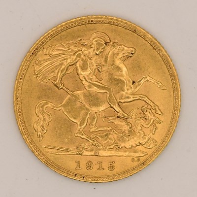 Lot 1664 - A George V half sovereign, 1915, Sydney Mint.
