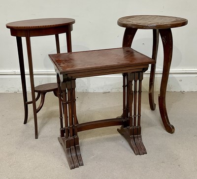 Lot 157 - An Edwardian inlaid mahogany two tier...