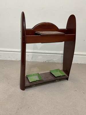 Lot 82 - A reproduction stick stand with hinged glove box