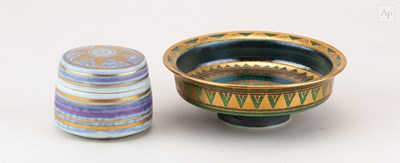 Lot 404 - MARY RICH (1940-2022); a porcelain dish with...