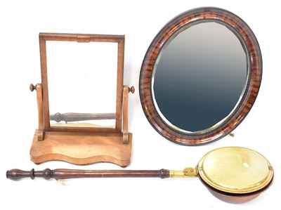 Lot 58a - A Victorian mahogany swing toilet mirror on a...
