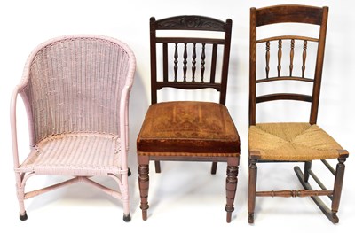 Lot 43a - Six chairs, comprising four Edwardian dining...