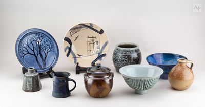 Lot 687 - A group of stoneware ceramics by different...