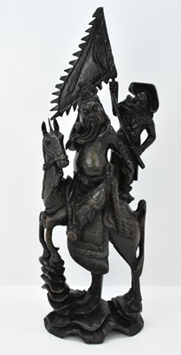 Lot 1042 - A late 19th/early 20th century Chinese carved...