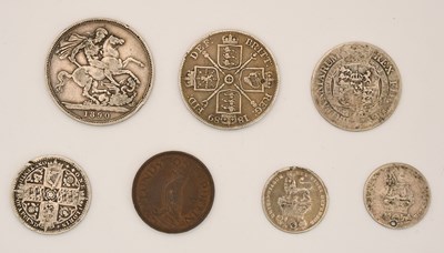 Lot 1714 - Various British silver coins including a...