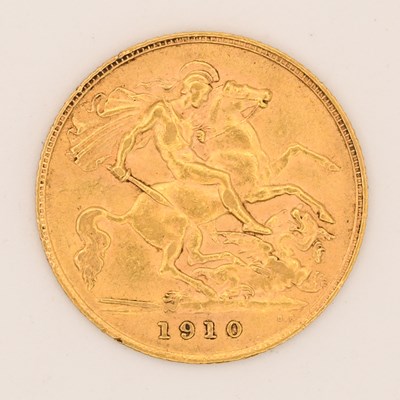 Lot 1665 - An Edward VII half sovereign, 1910.