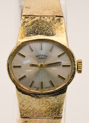 Lot 1785 - ROTARY; a vintage 9ct yellow gold cased lady's...