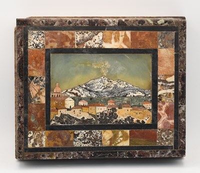 Lot 379 - A 19th century Italian Grand Tour pietra dura...