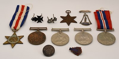 Lot 522 - Four George VI WWII medals, and two stars...