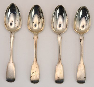 Lot 1204 - A set of four Edward VII hallmarked silver...