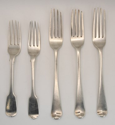 Lot 1124 - A set of three George III hallmarked silver...