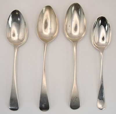 Lot 1148 - A George III hallmarked silver dessert spoon,...