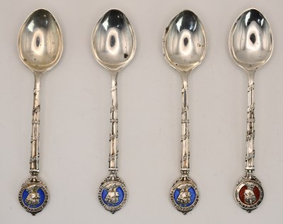 Lot 1325 - A set of four Edward VIII hallmarked silver...