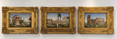 Lot 238 - A set of three 19th century Italian Grand Tour...