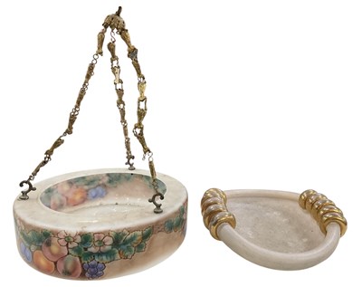 Lot 178 - An early 20th century hand painted frosted art...