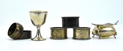 Lot 1173 - Various items of small hallmarked silver...