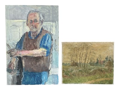 Lot 309 - ANTONY KERR; oil on canvas, rural scene,...