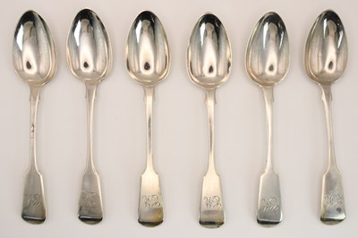 Lot 1170 - A set of six George IV hallmarked silver...