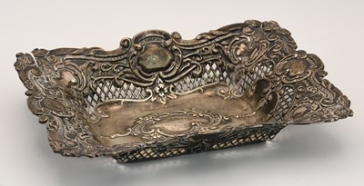 Lot 1321 - An Edward VII hallmarked silver pierced...