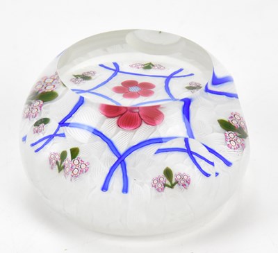 Lot 235 - PERTHSHIRE; a faceted glass paperweight, with...